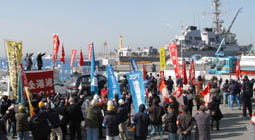 2007年３月１日米艦船入港抗議行動