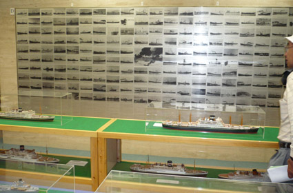 神戸の海員組合が太平洋戦争での戦没船を展示しているもの。